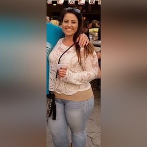 Soho girls,  one size, sheer boho long sleeve blouse